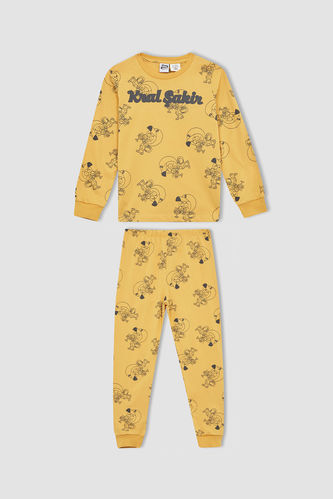 Erkek Çocuk Kral Şakir Regular Fit Uzun Kollu Pamuklu Pijama Takım