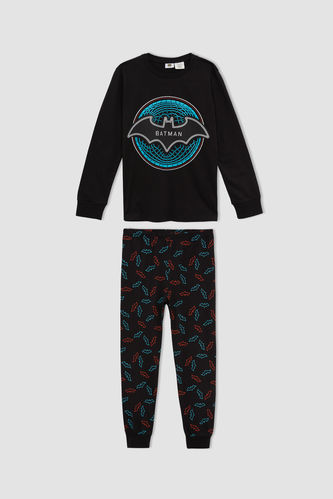 Erkek Çocuk Batman Regular Fit Uzun Kollu Pijama Takımı