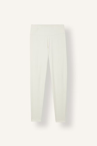 White Soft Lining Sports Leggings