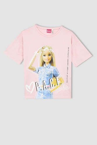 Girl Regular Fit Short Sleeve Barbie Printed T-Shirt