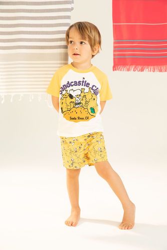 Baby Boy Snoopy Licensed Short Sleeve T-Shirt Swimming Shorts Set