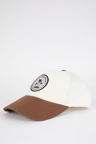 Men Color Block Cotton Cap Hat