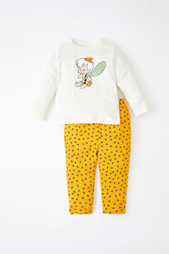 Erkek Bebek Taş Devri Lisanslı Pamuklu Uzun Kollu Pijama Takım