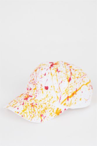 Kadın Pembe Kadın Desenli Cap Şapka