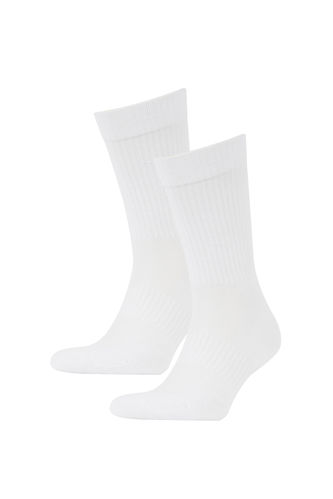 DeFactoFit Erkek Pamuklu 2'li Spor Uzun Havlu Çorap