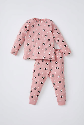 Kız Bebek Disney Mickey & Minnie Lisanslı Uzun Kollu Pijama Takımı