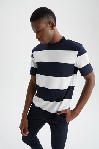 Relaxed Striped T-shirt, Short Sleeve Tops