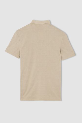 Beige MAN Modern Fit Polo Neck Short Sleeve T-Shirt 2509988