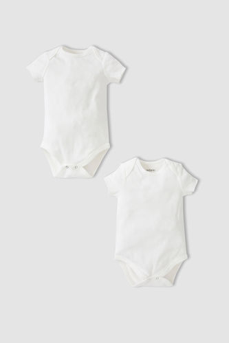 2 Pack Basic Short Sleeve Newborn Bodysuit