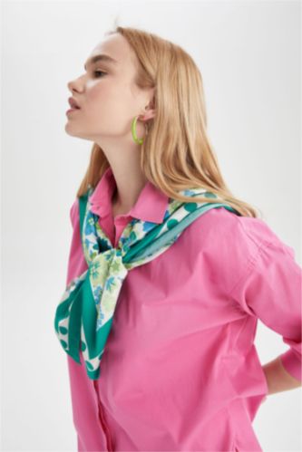 WOMAN Green Floral Printed Shawl