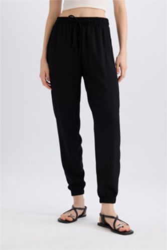 Jogger Normal Waist Ankle Length Viscose Trousers
