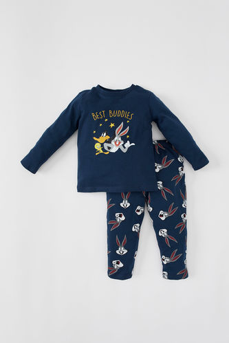 Erkek Bebek Bugs Bunny Uzun Kollu Pijama Takım
