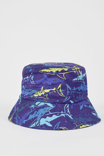 Boy Shark Printed Bucket Hat