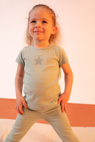 Baby Girl Crew Neck Organic Cotton Long Sleeve Pajamas Set