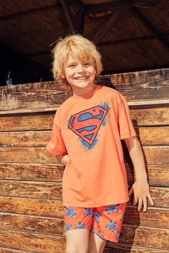 Boy Short Sleeve Superman Print T-Shirt
