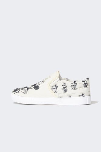 Girl Mickey & Minnie Licensed Cotton Flat Sole Sneaker