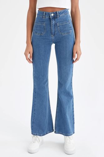 High Waisted Extra Long Culotte Jeans