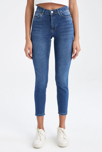 Skinny Fit Normal Bel Cropped Jean Pantolon