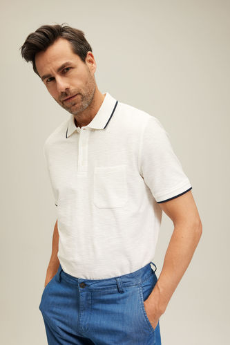 Regular Fit Polo Neck Short Sleeved T-Shirt