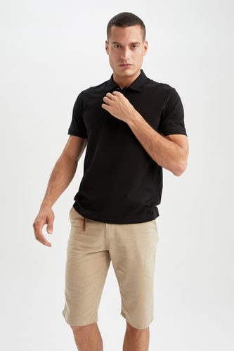 Regular Fit Çıtçıtlı Polo Yaka Kısa Kollu Basic Tişört