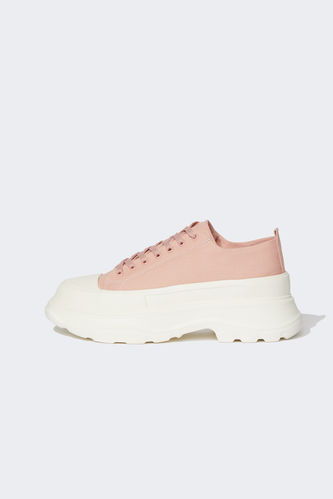 High Sole Lace Up Sneakers