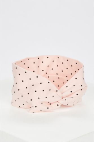 Kız Çocuk - Genç Kız Pembe Kız Bebek Puantiyeli Bandana