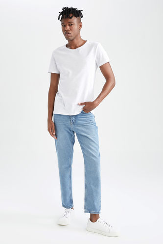 90's Slim Fit Nomal Bel Sürdürülebilir Jean pantolon
