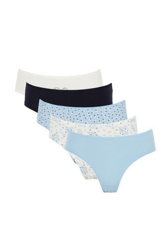Fall in Love Floral Patterned 5-Piece Hipster Panties