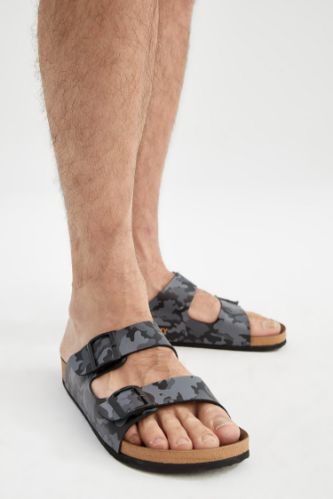 Open toe velcro online slippers