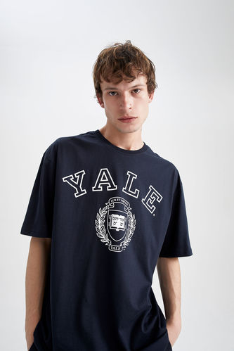 Oversize Fit Yale Lizenziertes T-Shirt aus Baumwolle
