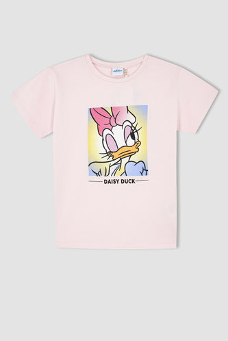 Girl Regular Fit Short Sleeve Daisy Duck Print T-Shirt