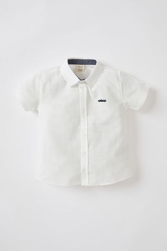 Erkek Bebek Regular Fit Oxford Kısa Gömlek