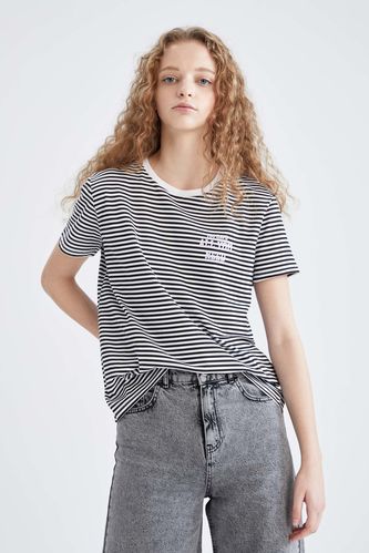 Regular Fit Short Sleeve Striped T-Shirt