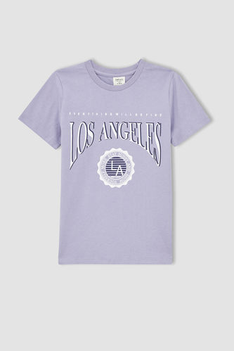 Boy Regular Fit Short Sleeve Los Angeles Print T-Shirt