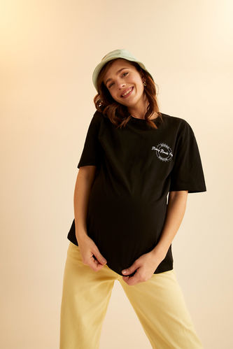 Oversize Fit Umstands T-Shirt aus Baumwolle