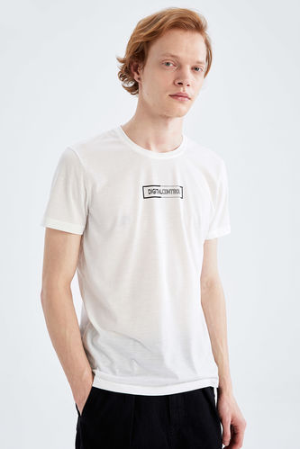 Slim Fit T-Shirt mit Print