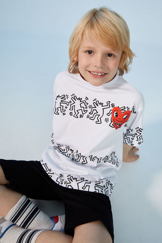 Boy Long Sleeve Keith Haring Print T-Shirt