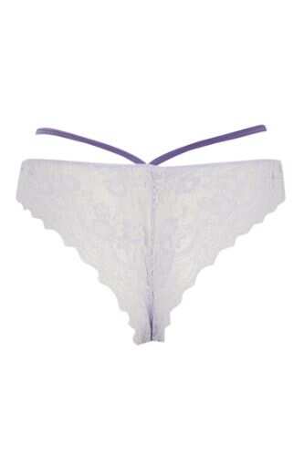 Purple WOMAN Fall in Love Lace Rope Detailed Brazilian Panties 2443775