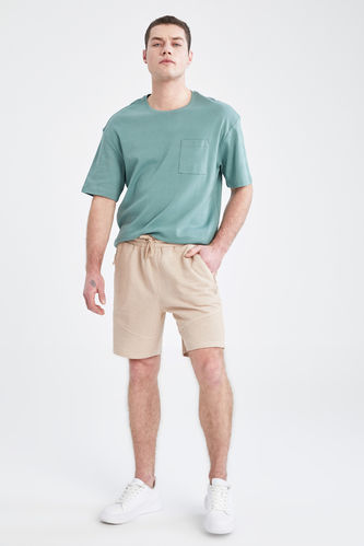 Slim Fit Zipper Pocket Reversible Shorts
