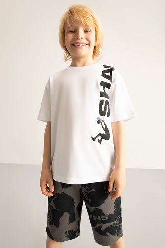 Boy Oversized Short Sleeve Shaquille O'Neal Print T-Shirt