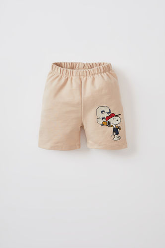 Erkek Bebek Snoopy Sweatshirt Kumaşı Şort