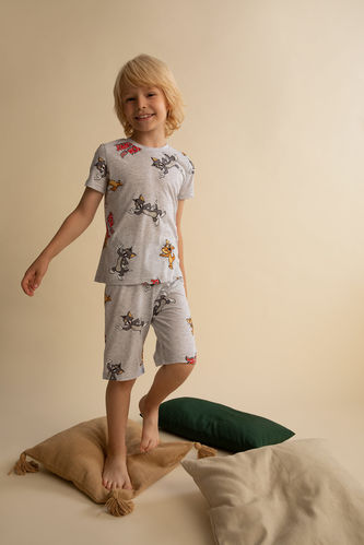 Boy Short Sleeve Tom & Jerry Print Pyjama Set