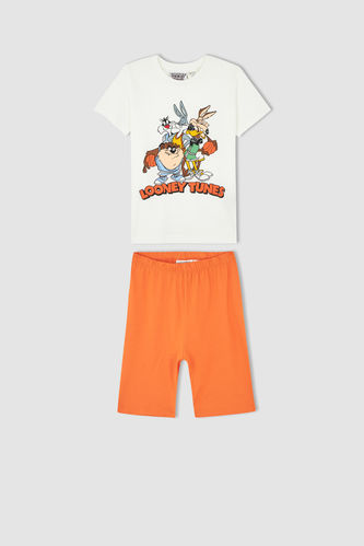 Boy Short Sleeve Looney Tunes Print Pyjama Set