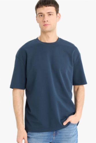 HOMME Marin T-shirt oversize en tissu respirant
