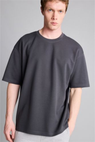 رجال أنثرا Oversize Crew Neck Short Sleeve T-Shirt