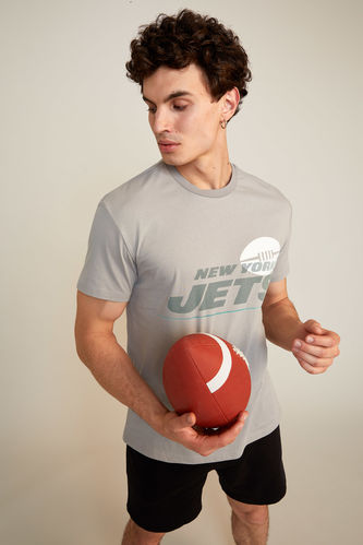 Defacto Fit NFL New York Lets Licensed Regular Fit Cotton Combed T-Shirt