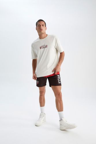 DeFactoFit NBA Chicago Bulls Regular Fit Microfiber Şort