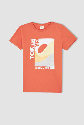 Boy Regular Fit Short Sleeve Tokyo Print T-Shirt