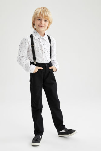 Erkek Çocuk Çocuk Regular Fit Basic Beş Cep Düz Paça Gabardin Pantolon