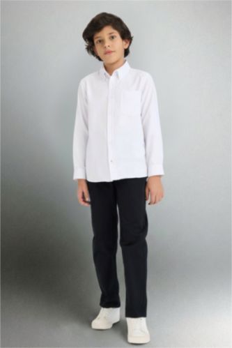 Düz Paça Basic Düz Gabardin Pantolon Erkek Çocuk